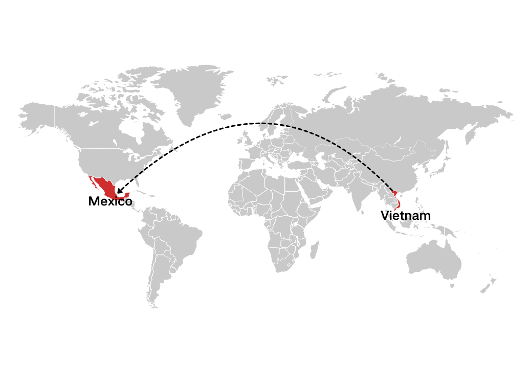 Shipping from Vietnam to Mexico Shipping from Vietnam to Mexico