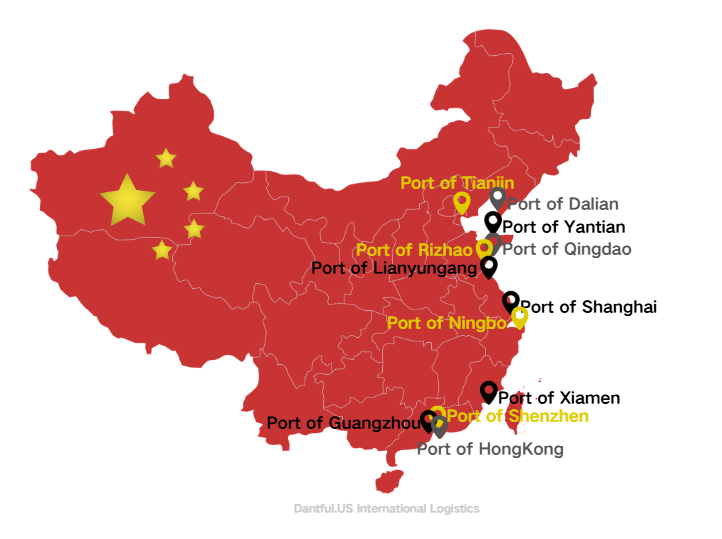 ports of China ports of China